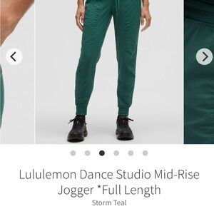 Lululemon Athletica Storm Teal Joggers